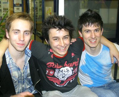 from left to right: Elliot Hilton, Alex Wilde and David Richardson