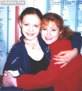 Olympic ice dancer Alexandra Zaretsky and Ashley Foy in back 2003; my first season of ice dancing! Sasha supported me very much